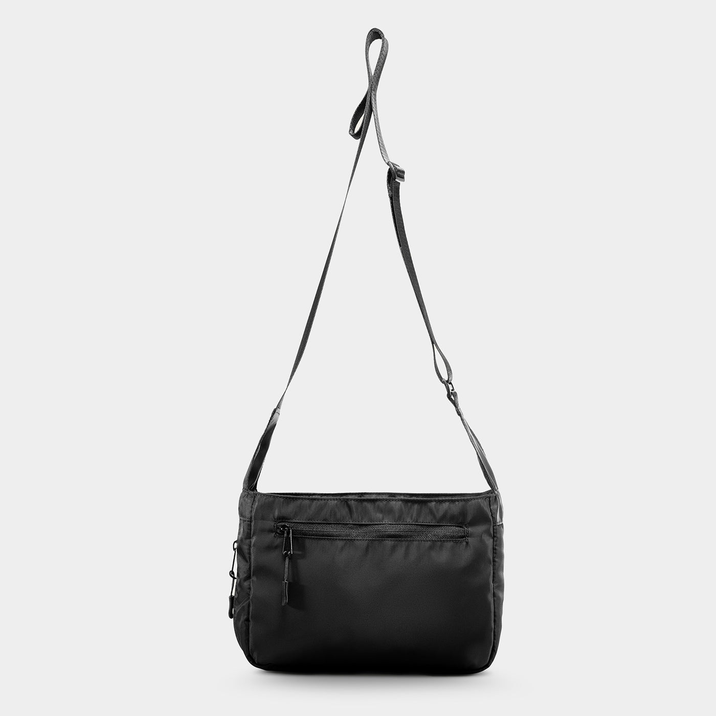 Nylon Messenger Bag · Black · RecklessPh