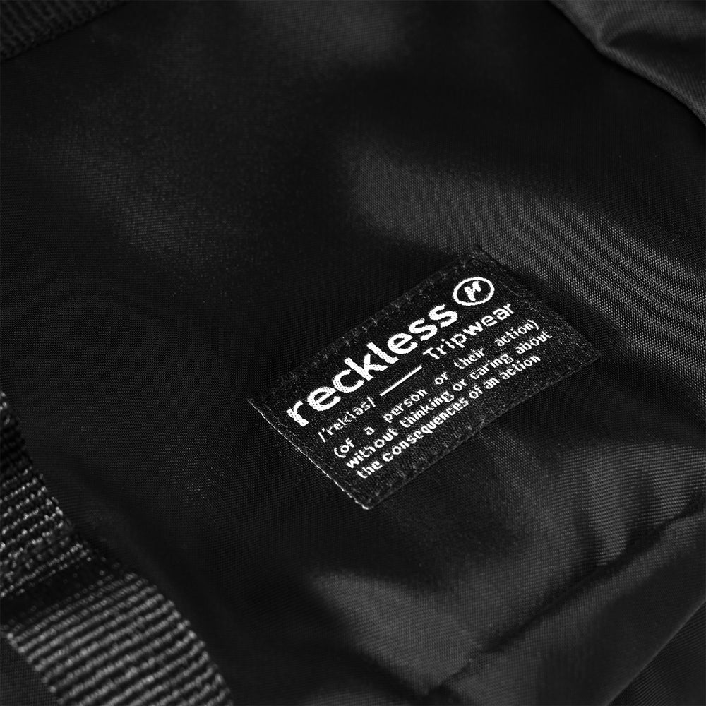 Nylon Messenger Bag · Black · RecklessPh