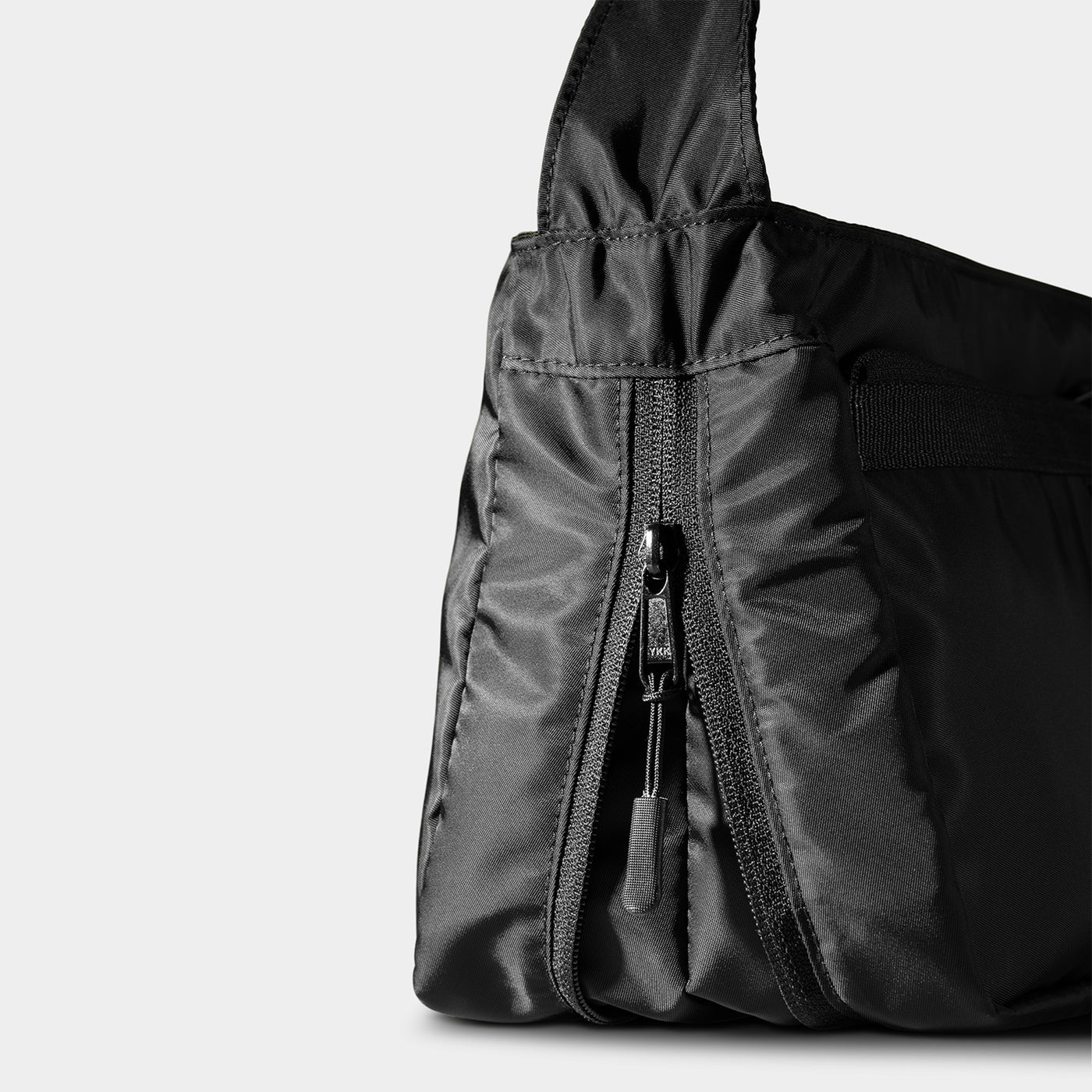 Nylon Messenger Bag · Black · RecklessPh
