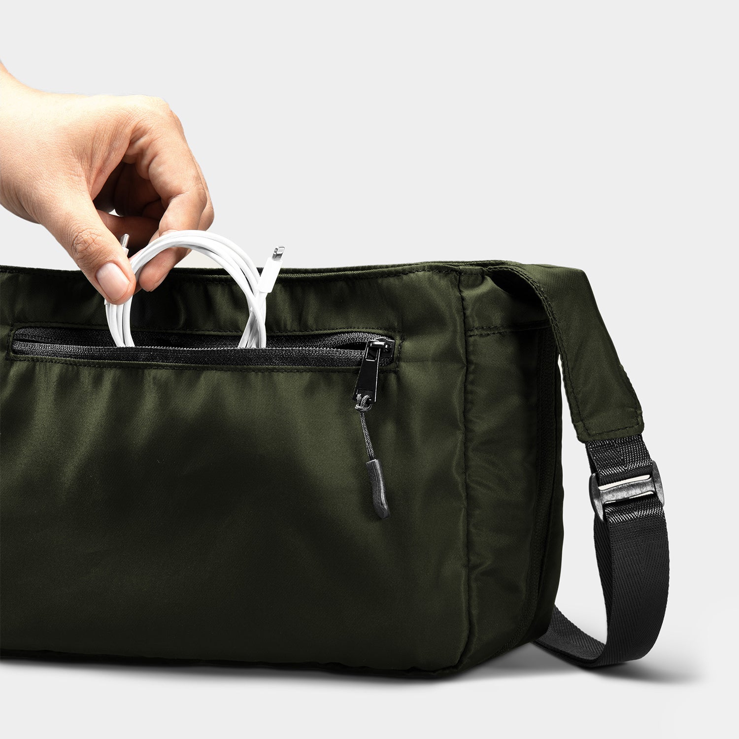 Nylon Messenger Bag